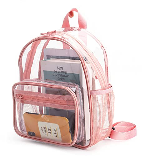 FIYUK Sac à dos transparent imperméable, rose bonbon, Sac à dos