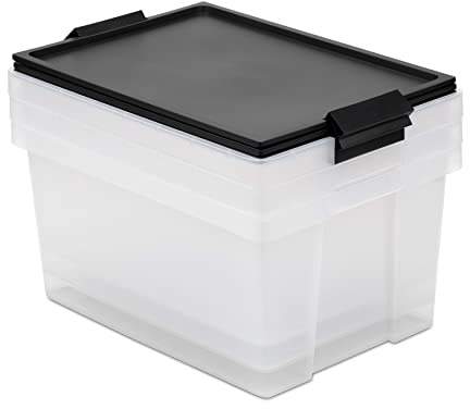 Tatay Cajas Almacenaje Plástico 35 L Multiusos 37x51x26 cm Tapa con Bisagra