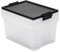 Tatay Lote 3 Cajas de Almacenaje con Tapa, 35L de Capacidad, con Asas, Tapa 100% materiales reciclados, Libre de BPA, Negro. Medidas 37 x 51 x 26 cm