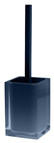 GEDY Auckland WC-Bürste aus transparentem Harz, Farbe Petrolblau, Maße 37,5 x 9,8 x 9,8 cm und Gewicht 0,86 kg