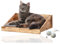 Rohrschneider Katzen Kletterstufe mit Kissen | Katzentreppe Wand als Spiel- und Trainingsmöglichkeit | Katzen Wandelement sicher u. stabil | Katzenwandmöbel aus hochwertigen Materialien (1er Set)