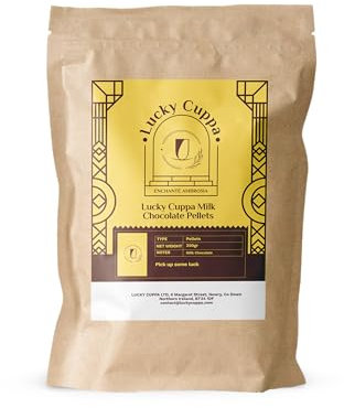Lucky Cuppa Milk Chocolate Pellets - Instant Hot Chocolate - Premium Hot Chocolate for Chocolate Lovers - 250g