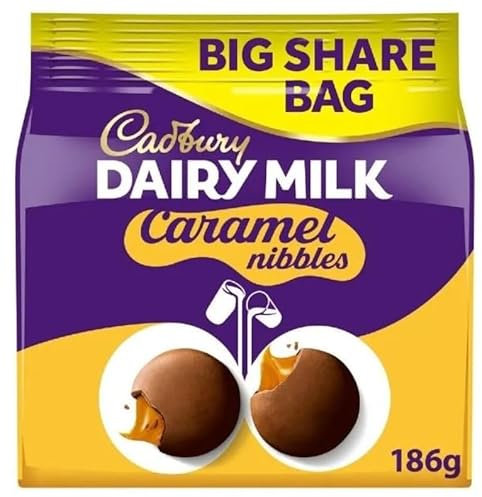2 x Dairy Milk Caramel Nibbles,186g Delicious Tasty And Twisty Treat Gift Hamper For Birthday,Christmas