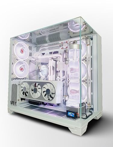 VIXIA High End Custom Watercooled Gaming PC - White - Intel Core i7 14700K - Gigabyte Aero GeForce RTX 4080 - Corsair DDR5 64GB - Samsung 990 Pro PCIe4.0 NVME 2TB Black Lian Li Vision - VXS-30W