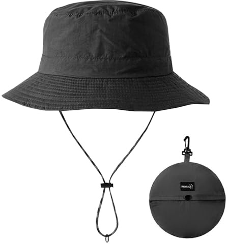 SSKHE Chapeau de Soleil Extérieur Imperméable et Séchage Rapide pour Femme, Chapeau de Pêcheur Pliable Fin avec Large Bord De Protection Solaire, Chapeau Ajustable pour Homme,de Pêche et de Randonnée