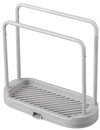 Gomice Soporte para paños de Cocina, Soporte para Trapos de Platos | Soporte Organizador de Bandeja para Fregadero de Cocina,Soporte para Trapos Que Ahorra Espacio con Bandeja de Drenaje para