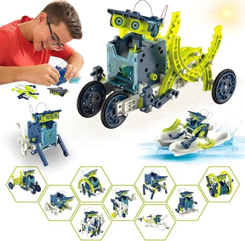 Solar Robot Toys kids 12-in-1 Learning Science Building Toy for Science kits 8 year old Boys Girls Education DIY STEM Solar Robot Toys Gifts for 8 9 10 11 12 Years Old Boys Christmas Birthday