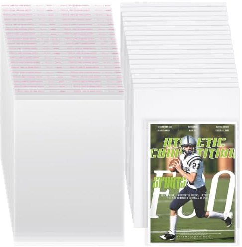Humyoun 30 Sets Magazine Bags and Backing Boards Including Clear Resealable Magazine Protectors for Collectors and Boards Sleeves Protective Display Suit for Protection