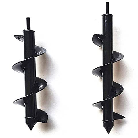 OSALADI Punta Da Trapano a Spirale Per Piante 8x25 Cm Nera – Trivella Per Piantare Bulbi e Piantine, Attrezzo Rapido Per Giardinaggio e Aiuole
