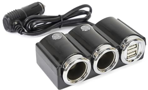 Auto-Zigarettenanzünder-Splitter PNI Lighter 20 12V/24V 2 Ausgänge, 2 x USB, LED-Anzeige