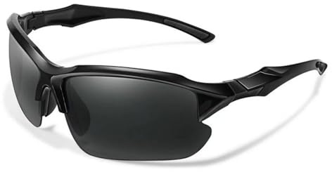 GWAWG Lunette de Soleil Sport Polarisée,Lunettes de Cyclisme Homme Femme pour Cyclisme avec Protection UV400 pour Conduite, Golf, Ski, Pêche et Course à Pied (Noir)