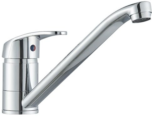 Robinet Cuisine Chromé,Mitigeur d'Evier,Mitigeur Cuisine Pivotant À 360°,Robinet Pivotant À 360° pour 1 Trou,Laiton