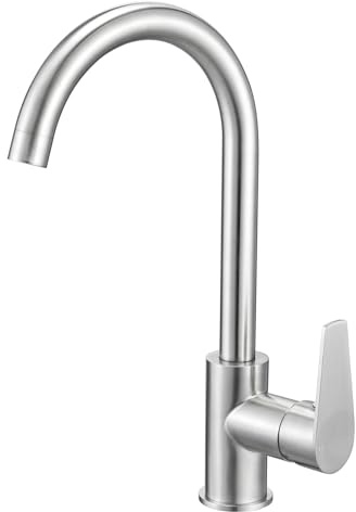 Tayqwiheva Grifo de cocina giratorio 360°, grifo monomando de alta presión