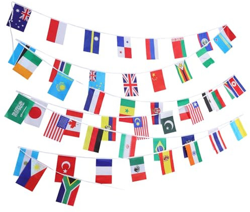 IMIKEYA Zeichenfolge Flaggen für Zimmer Teenager Flaggen der Welt Fahnen Ammer International Länderflaggen im Freien Flaggendekor hängende Landesflagge Partydekor Polyester