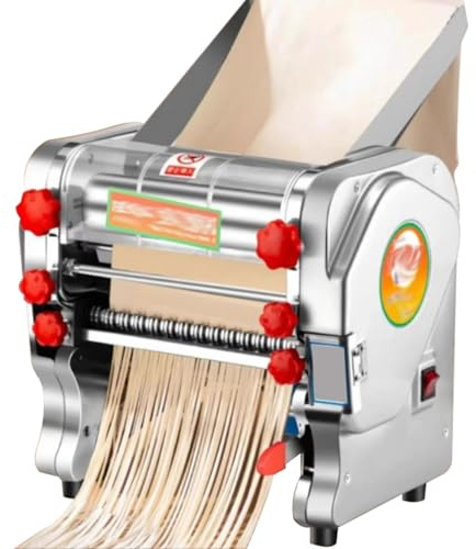 SHENGSHIYU Macchina per la Pasta,Macchina per Pasta Elettrica per 2 Tipi di Pasta,Spessore Regolabile,Macchina per Fare la Pasta in Casa per Impastare,Stendere,Tagliare,Doughwidth24cm