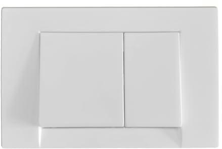 Placa de accionamiento para inodoro UWT02L-GE, placa de accionamiento cuadrada lacada en blanco, 212 × 142 × 20 mm