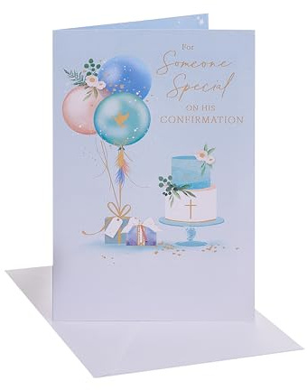 UK Greetings | Confirmation Card for Boy | Congratulations Card | Him, Boys, Men | With Envelope | 13.7 x 21 cm