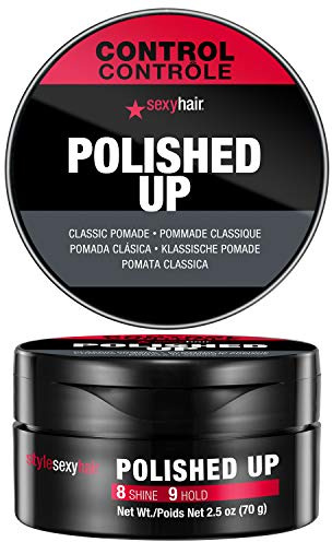 SexyHair Style Polished Up Pomade, 2.5 Oz | Classic Polished Styles | Adds Shine | Washes Out Easily