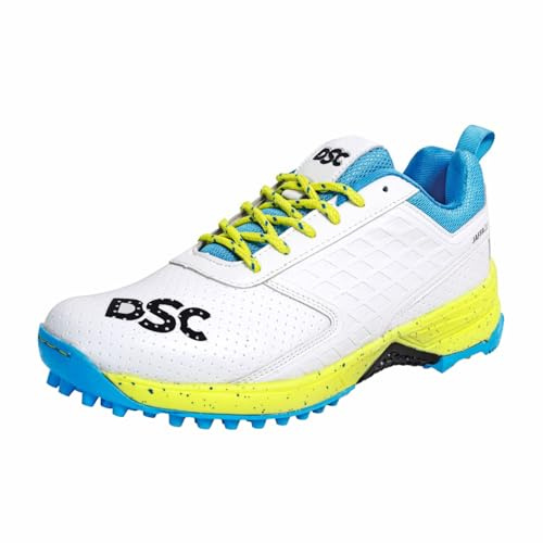 DSC Jaffa 22 Cricket Shoes | (Teal Blue, 10 UK, 11 US, 44 EU) | for Boys And Men | Eva Sock Liner | Lightweight Outsole | Durable