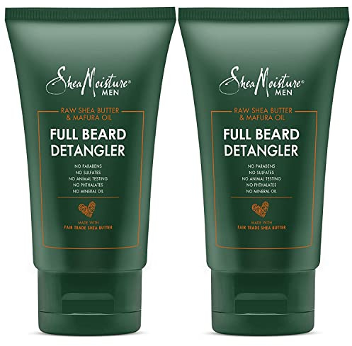 SheaMoisture Men Full Beard Detangler and Conditioner with Maracuja Oil & Shea Butter - Rich Moisturizing Cream to Soften and Detangle, Pack of 2-4 Oz Ea