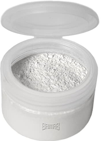 GRIMAS Transparent Powder, 120g, professionelles Fixierpuder für Cremeschminke/Theaterschminke, Hautwachs und mehr, mattierend, vegan, unparfümiert, glutenfrei, hautschonend
