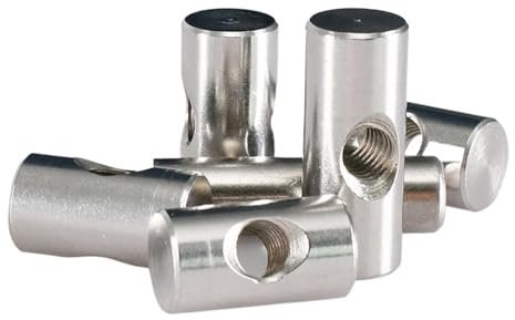 Idomin M4 M5 M6 Barrel Bolts Cylindrical Pin Dowel Cross Hole Hammer Embedded Nut for Wood Furniture Accessories 304 Stainless Steel (Size : M4x16 (10Pcs))