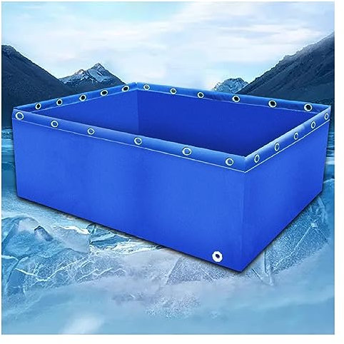 Aquarium Pool, PVC Canvas Ponds with Drain Valve - Temporary Holding Tank for Saltwater Fish - 0.5mm Tarp Water Storage Pool for Koi Fish Turtles Swimming