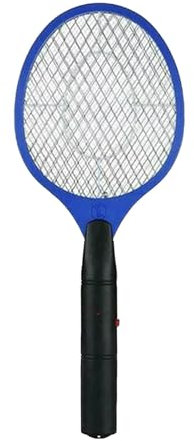 Tapette à mouches et tapette électrique pour extérieur/intérieur pour tennis à piles. 2 piles AA non incluses dans la livraison Spray répulsif anti-mouches (bleu, taille unique)