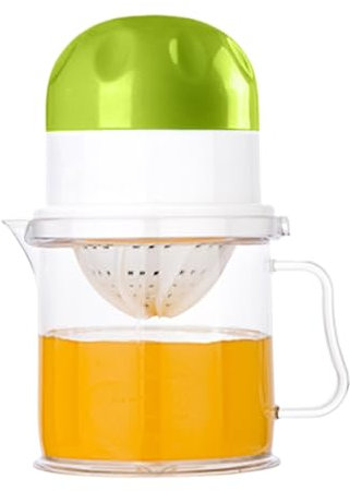 Spremiagrumi Manuale - Spremifrutta Portatile per Agrumi - Estrattore Senza Polpa, Utensile da Cucina con Bicchiere Trasparente 450ml per Casa, Ristorante, Viaggi, Palestra, Campeggio e Picnic