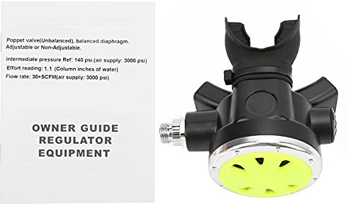 baginbaginbag SIGA BUCEANDO Reductor de presión de Buceo Regulador de respiración secundario subacuático para Buceo