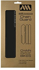 All Mountain Style Hochschlagfester Kettenschutz – Schutz der Ketten- von XC, Gravel, Cross-Bikes und Rennrädern vor Stößen, Kratzern und dem Scheuern der Kette, Labyrinth/Schwarz