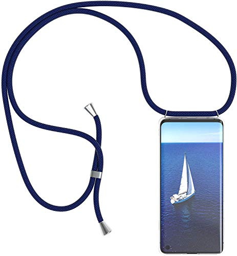 Mobilkedja kompatibel med Xiaomi Mi 9T/9T Pro/Redmi K20/K20 Pro mobiltelefonfodral transparent silikon skyddsfodral – halsband med band mobiltelefonkedja fodral med halsband snöre med kedja att hänga upp