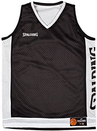 Spalding Herren Basketball Tank Top Schwarz Weiß M Mehrfarbiges Design Reversibel Ärmellos Lockere Passform Herbst/Winter