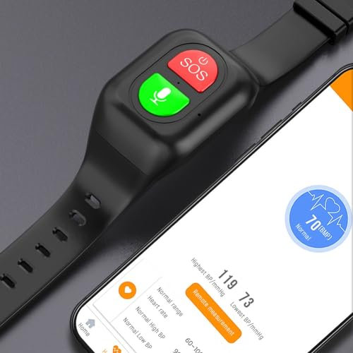 Reloj inteligente 4G GPS, pulsera telefónica con seguimiento de posicionamiento, frecuencia cardíaca y presión arterial para ancianos y niños