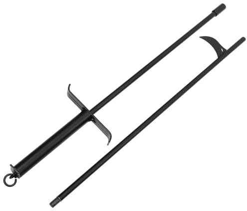 FUNOMOCYA Gancho De Fuego Atizador De Acero para Chimenea Herramienta para Fogatas Atizador Portátil para Uso Interior y Exterior Accesorio De Fogata De Acero