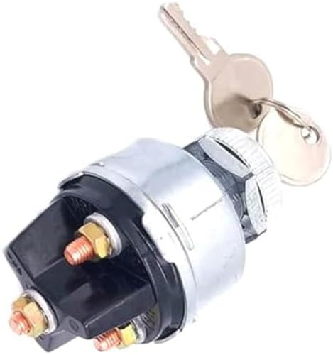 Pizgear Interrupteur d'allumage avec clé, Interrupteur d'allumage Universel 4 Positions 12 V, for Voiture, Camion, Tracteur, remorque, Chariot élévateur, etc., Acc/Off/Allumage/Démarrage Interrupteur