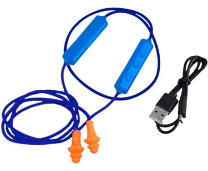 Tappi per le orecchie Bluetooth per lavoro, tappi per le orecchie in silicone, riutilizzabili, cancellazione del rumore del sonno, ideali per sorgenti di rumore forte, protezione dell'udito, cantieri
