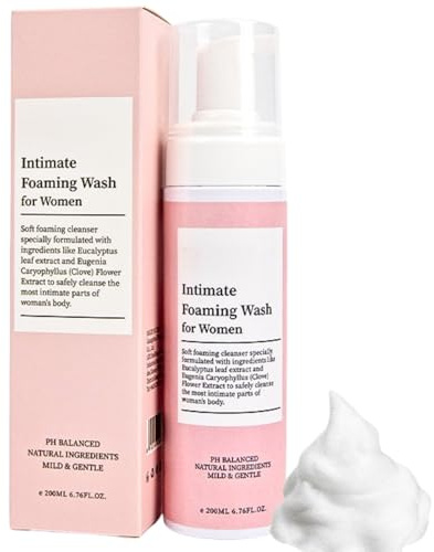 Feminine Wash for Women pH Balanced, Intimate Wash for Women, Unscented Feminine Wash, Gentle Intimate Foaming Cleanser with Natural Ingredients for Sensitive Skin, Reduces Itching, Odor, 200ml