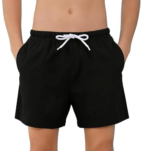CrystErzoix Boys Swimming Shorts with Mesh Lining Swimming Trunks Qick Dry Swim Board Shorts Kids Summer Beach Swimwear