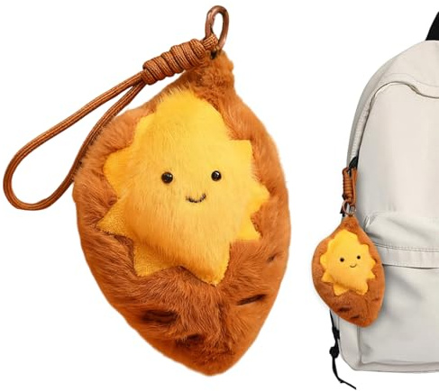 Colgante De Felpa - Terciopelo, Camote Asado Relleno De Algodón, Dije para Bolso De Peluche | Figuras para Mujeres, Hombres, Niños, Niñas, Sala De Estar, Dormitorio, Estante, Mesa, Estudio, Figura De