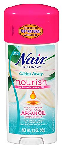 Nair Hair Remover Glides Away Max, Moroccan Argan Oil, for Bikini, Arms & Underarms, 3.3 Oz. by Nair