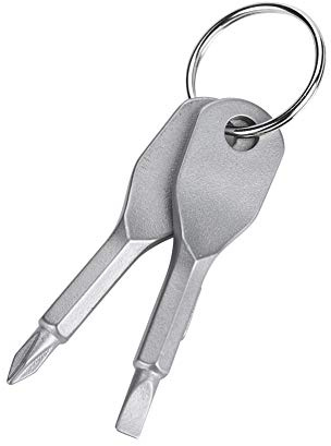 Fickskruvmejsel nyckelring Skruvmejsel Bärbar Set EDC Pocket Survival Tool Utomhuskamera Nyckel