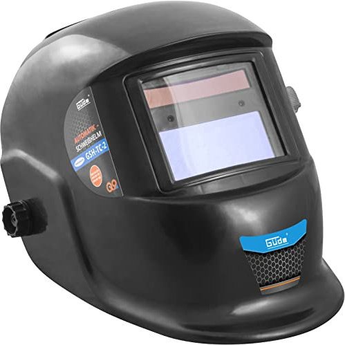 Güde 16921 Automatischer Schweißhelm GSH-TC-2 (Auto-Abdunklungssfilter 100x48mm, stufenlos einstellbare Abdunklungsstufe DIN 9-13)