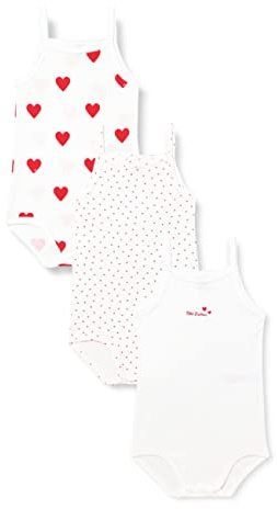 Petit Bateau A04IX, Body de Tiras Bebé-Niñas (Pack de 3), Variante 1, 3 meses