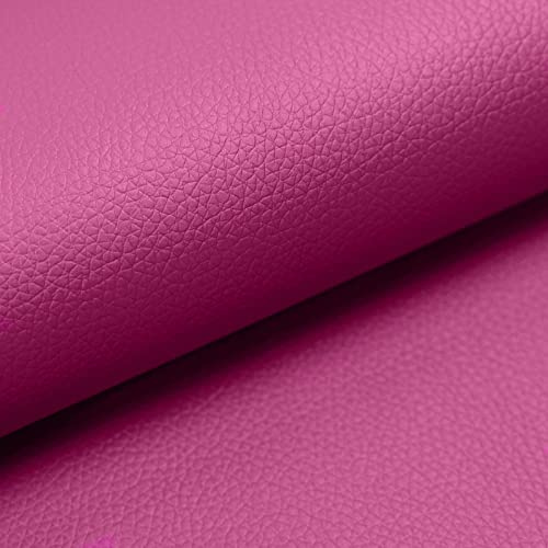 GIURI TESSUTI - BREMA Similpelle anti screpolatura - Tessuto al metro idrorepellente per arredo, tappezzeria interni, divani - Ecopelle Altezza 140 cm, 1 quantità = 100 cm (Fucsia)