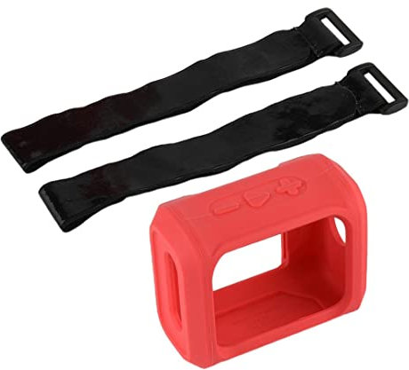 Silikonhülle Kompatibel für JBL GO 3, Bluetooth Lautsprecher Schutzhülle Anti-Fall Shell Zubehör Geeignet für Fahrradhalterung (Rot)