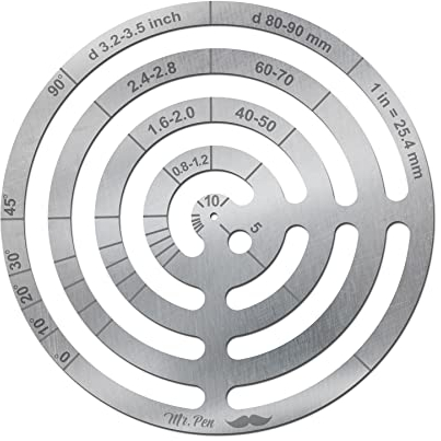 Mr. Pen Französische Kurvenlineale aus Edelstahl, Zeichen- und Zeichenwerkzeuge mit Kreis-, Kurven- und Lederschablonen