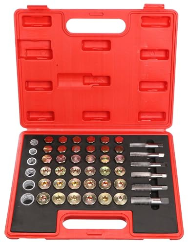 Kit di Riparazione per Viti di Scarico dell'olio Mechanic Oil Pan Set 114 | 114 Pezzi | Riparazione Thread