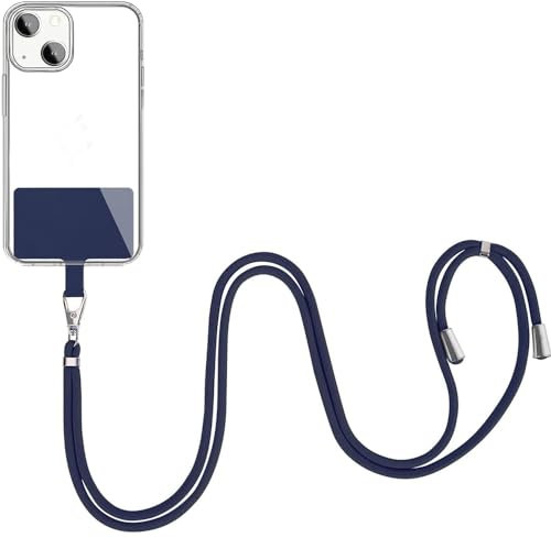 FYISWHO Handykette Universal,Einstellbar Halskette für Honor Magic 4 5 pro 90 70 50 View 20 10 lite x6 x7 x7a x8 x8a 8a 7a 7c 8X 8s 7s,Handyband Handy Kette für alcatel 1 3l 3X 1b 1s se (Dark Blue)