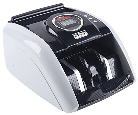 Geldzählmaschine Geld Zählen Maschine Geldzähler Geldscheinprüfer Banknotenzähler UV MG Geldprüfgerät 5200 UV - Schnell, Präzise, Fälschungserkennung, LED-Anzeige